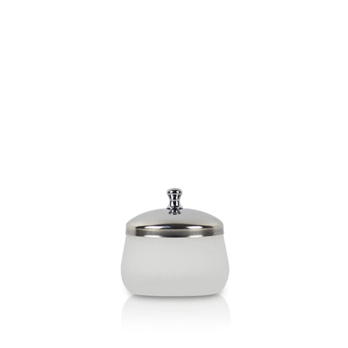 J&W Small Frosted Glass Pot